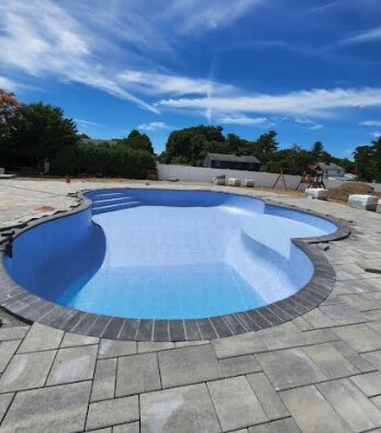 Mr. Pools backyard pool installation